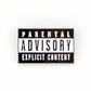 Add an edgy touch to your game with Ballmarkers by Logie Joe’s Parental Advisory—a black and white design featuring bold text, perfect for golf ball markers or divot tools.