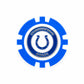 Show your team spirit on the green with this blue and white golf ball marker from Ballmarkers by Logie Joes, featuring the iconic Indianapolis Colts horseshoe logo and Indianapolis Colts lettering.