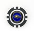 Show your team pride on the golf course with Ballmarkers by Logie Joes Baltimore Ravens poker chip ball marker, featuring the team logo and name in gold and white on a striking blue background. Perfect for any Ravens fan.
