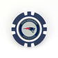 Add NFL flair to your golf gear with this blue and white poker chip-style ball marker by Ballmarkers by Logie Joes, featuring the New England Patriots logo and team name in gold lettering—perfect for dedicated fans.