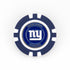 Show your team pride with this blue and white New York Giants poker chip ball marker from Ballmarkers by Logie Joes, featuring the logo and team name—a perfect addition to any NFL collection.