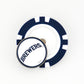 Show your Milwaukee Brewers pride with this blue and white poker chip-style ball marker from Ballmarkers by Logie Joes, featuring a circular token with BREWERS and the MLBP logo—perfect for any MLB fan.