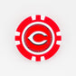 Show your MLB pride with Ballmarkers by Logie Joes Cincinnati Reds marker—a red and white poker chip-style golf ball marker featuring the iconic wishbone C logo—perfect for any Cincinnati Reds fan.